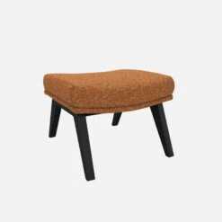 Habitat Repose-pieds En Tissu Lucca - Marron Noisette - Pieds Noirs 9 Habitat Repose-pieds En Tissu Lucca - Marron Noisette - Pieds Noirs -meubles boutique dena repose p lucca orange p noir 10275753 1