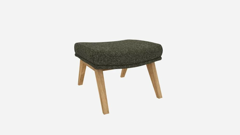 Habitat Repose-pieds En Tissu Lucca - Vert Mousse - Pieds Chêne 6 Habitat Repose-pieds En Tissu Lucca - Vert Mousse - Pieds Chêne – Image 6