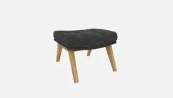 Habitat Repose-pieds En Tissu Melina - Gris Ardoise - Pieds Chêne -meubles boutique dena repose p melina anthracite p chene 10275457 2