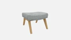 Habitat Repose-pieds En Tissu Melina - Gris Asphalte - Pieds Chêne -meubles boutique dena repose p melina gris clair p chene 10275473 2