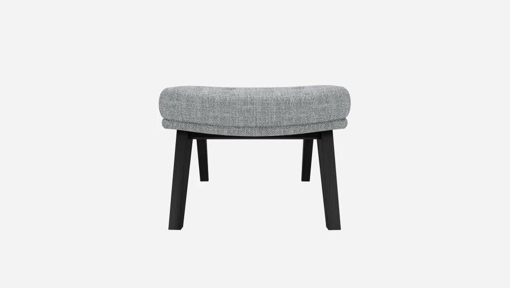 Habitat Repose-pieds En Tissu Melina - Gris Asphalte - Pieds Noirs 5 Habitat Repose-pieds En Tissu Melina - Gris Asphalte - Pieds Noirs – Image 5