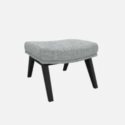 Habitat Repose-pieds En Tissu Melina - Gris Asphalte - Pieds Noirs 9 Habitat Repose-pieds En Tissu Melina - Gris Asphalte - Pieds Noirs -meubles boutique dena repose p melina gris clair p noir 10275521 1