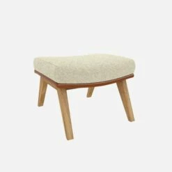 Habitat Repose-pieds En Tissu Venezia Blanc Craie Et Cuir Vintage - Pieds Chêne 9 Habitat Repose-pieds En Tissu Venezia Blanc Craie Et Cuir Vintage - Pieds Chêne -meubles boutique dena repose p venezia beige cr vt chene 10275129 1