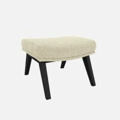 Habitat Repose-pieds En Tissu Venezia - Blanc Craie - Pieds Noirs 7 Habitat Repose-pieds En Tissu Venezia - Blanc Craie - Pieds Noirs -meubles boutique dena repose p venezia beige p noir 10275321