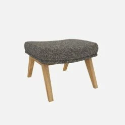 Habitat Repose-pieds En Tissu Venezia - Bleu Zingué - Pieds Chêne 9 Habitat Repose-pieds En Tissu Venezia - Bleu Zingué - Pieds Chêne -meubles boutique dena repose p venezia bleu p chene 10275241 1