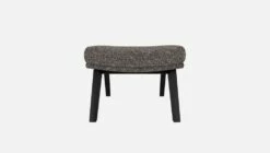 Habitat Repose-pieds En Tissu Venezia - Bleu Zingué - Pieds Noirs -meubles boutique dena repose p venezia bleu p noir 10275301 2