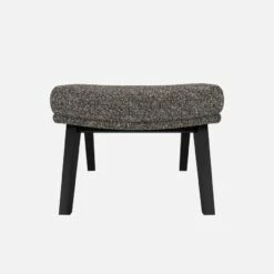 Habitat Repose-pieds En Tissu Venezia - Bleu Zingué - Pieds Noirs