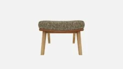 Habitat Repose-pieds En Tissu Venezia Vert Lichen Et Cuir Vintage - Pieds Chêne -meubles boutique dena repose p venezia vert cr vt chene 10275133 2