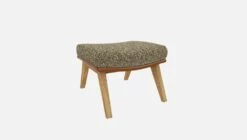 Habitat Repose-pieds En Tissu Venezia Vert Lichen Et Cuir Vintage - Pieds Chêne -meubles boutique dena repose p venezia vert cr vt chene 10275137 2