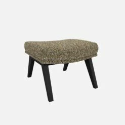 Habitat Repose-pieds En Tissu Venezia - Vert Lichen - Pieds Noirs -meubles boutique dena repose p venezia vert p noir 10275329 1