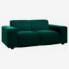 Habitat Canapé 2 Places En Velours - Vert émeraude