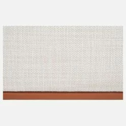 Habitat Canapé 3 Places En Tissu Fasoli - Blanc - Base En Cuir Marron -meubles boutique divano a 3 posti in tessuto bianco neve fasoli con base in pelle marrone 1243299