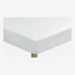 Habitat Drap Housse En Coton - 160 X 200 Cm - Blanc -meubles boutique drap housse en coton 160 x 200 cm blanc 1092275 1