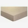 Habitat Drap Housse En Satin De Coton - 160 X 200 Cm - Taupe