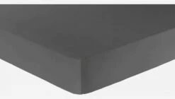 Habitat Drap Housse En Satin De Coton - 180 X 200 Cm - Gris -meubles boutique drap housse en coton 180 x 200 cm gris 1091855 2