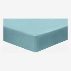 Habitat Drap Housse En Lin - 140 X 200 Cm - Bleu Clair -meubles boutique drap housse en lin 140 x 200 cm bleu clair 1087491 1