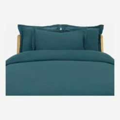 Habitat Drap Housse En Lin - 140 X 200 Cm - Vert -meubles boutique drap housse en lin 140 x 200 cm vert 1211239 1