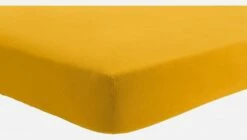 Habitat Drap Housse En Lin - 160 X 200 Cm - Jaune Moutarde -meubles boutique drap housse en lin 160 x 200 cm jaune moutarde 1087785 2