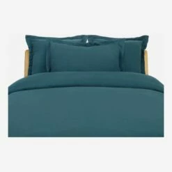 Habitat Drap Housse En Lin - 180 X 200 Cm - Vert -meubles boutique drap housse en lin 180 x 200 cm vert 1211247 1