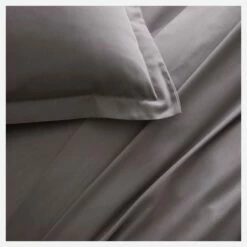 Habitat Drap En Satin De Coton - 270 X 300 Cm - Gris Foncé -meubles boutique drap plat en coton 270 x 300 cm gris fonce 2558263