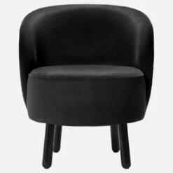 Habitat Fauteuil Crapaud En Velours - Gris Anthracite