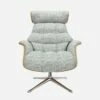 Habitat Fauteuil En Chêne Et Tissu Alba - Gris Brume - Pied Aluminium