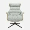 Habitat Fauteuil En Chêne Et Tissu Alba - Gris Brume - Pied Noir