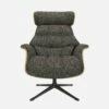 Habitat Fauteuil En Chêne Et Tissu Alba - Gris Nuage - Pied Noir
