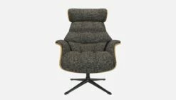 Habitat Fauteuil En Chêne Et Tissu Alba - Gris Nuage - Pied Noir -meubles boutique fauteuil en chene et tissu alba gris nuage pied noir 10275053 2