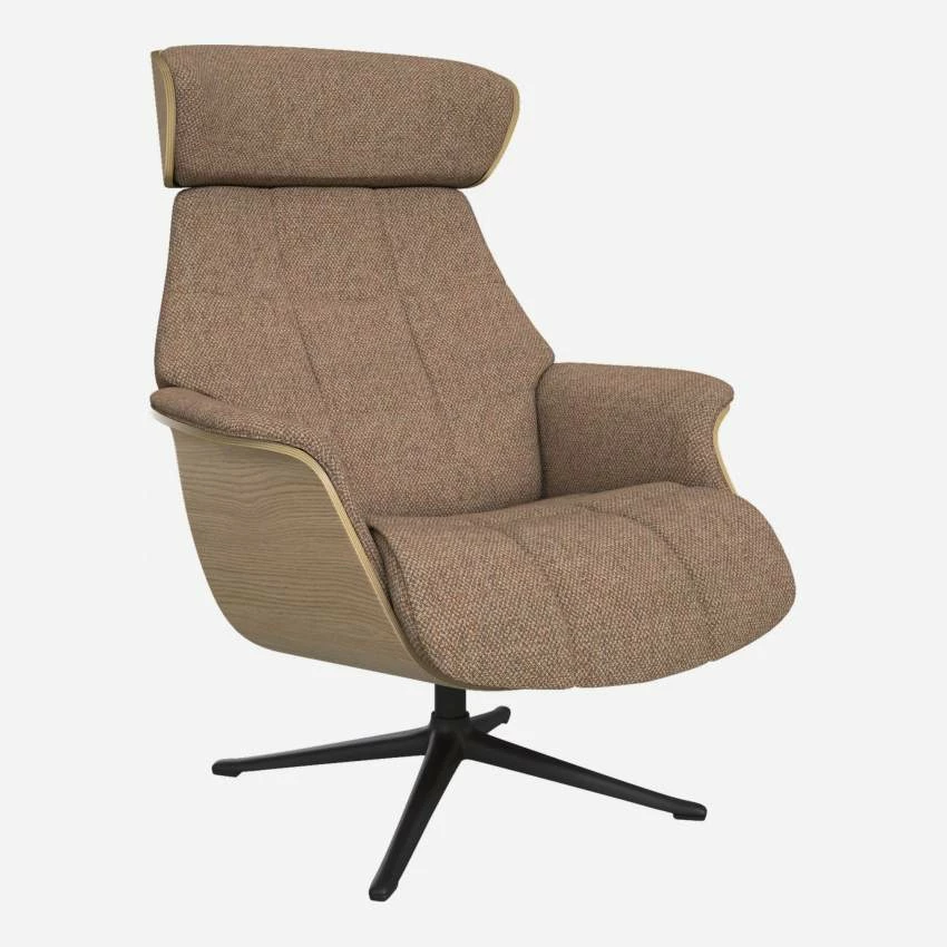 Habitat Fauteuil En Chêne Et Tissu Bellagio - Orange Aurore - Pied Noir 2 Habitat Fauteuil En Chêne Et Tissu Bellagio - Orange Aurore - Pied Noir – Image 2