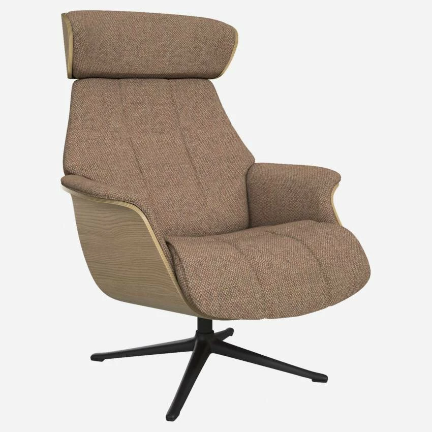 Habitat Fauteuil En Chêne Et Tissu Bellagio - Orange Aurore - Pied Noir 1 Habitat Fauteuil En Chêne Et Tissu Bellagio - Orange Aurore - Pied Noir