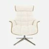 Habitat Fauteuil En Chêne Et Tissu Bormio - Blanc Albâtre - Pied Aluminium