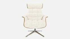 Habitat Fauteuil En Chêne Et Tissu Bormio - Blanc Albâtre - Pied Aluminium -meubles boutique fauteuil en chene et tissu bormio blanc albatre pied aluminium 10374437 2