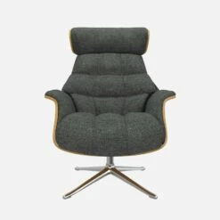 Habitat Fauteuil En Chêne Et Tissu Melina - Gris Ardoise - Pied Aluminium -meubles boutique fauteuil en chene et tissu melina gris ardoise pied aluminium 10274429 1