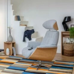 Habitat Fauteuil En Chêne Et Tissu Melina - Gris Asphalte - Pied Aluminium -meubles boutique fauteuil en chene et tissu melina gris asphalte pied aluminium 10354411 1