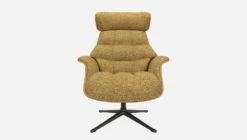 Habitat Fauteuil En Chêne Et Tissu Venezia - Jaune épice - Pied Noir -meubles boutique fauteuil en chene et tissu venezia jaune epice pied noir 10274221 2