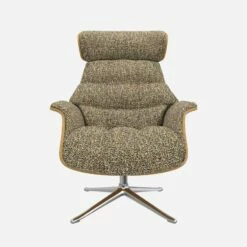 Habitat Fauteuil En Chêne Et Tissu Venezia - Vert Lichen - Pied Aluminium -meubles boutique fauteuil en chene et tissu venezia vert lichen pied aluminium 10274173 1