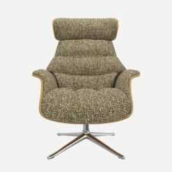 Habitat Fauteuil En Chêne Et Tissu Venezia - Vert Lichen - Pied Aluminium