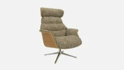 Habitat Fauteuil En Chêne Et Tissu Venezia - Vert Lichen - Pied Aluminium -meubles boutique fauteuil en chene et tissu venezia vert lichen pied aluminium 10274177 2