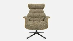 Habitat Fauteuil En Chêne Et Tissu Venezia - Vert Lichen - Pied Noir -meubles boutique fauteuil en chene et tissu venezia vert lichen pied noir 10274157 2