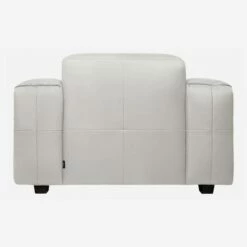 Habitat Fauteuil En Cuir Savoy - Blanc Albâtre -meubles boutique fauteuil en cuir savoy blanc 1251705