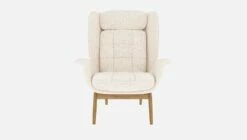 Habitat Fauteuil En Tissu Bormio - Blanc Albâtre -meubles boutique fauteuil en cuir savoy cognac et tissu bormio blanc albatre 10374625 2