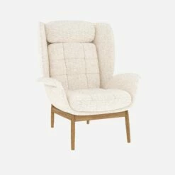Habitat Fauteuil En Tissu Bormio - Blanc Albâtre -meubles boutique fauteuil en cuir savoy cognac et tissu bormio blanc albatre 10374629