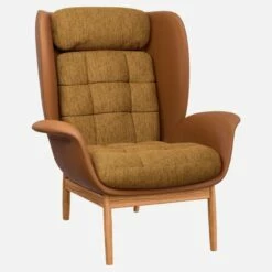 Habitat Fauteuil En Cuir Savoy Cognac Et Tissu Copparo - Jaune Moutarde 8 Habitat Fauteuil En Cuir Savoy Cognac Et Tissu Copparo - Jaune Moutarde -meubles boutique fauteuil en cuir savoy cognac et tissu copparo jaune moutarde 1309889