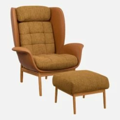 Habitat Fauteuil En Cuir Savoy Cognac Et Tissu Copparo - Jaune Moutarde 11 Habitat Fauteuil En Cuir Savoy Cognac Et Tissu Copparo - Jaune Moutarde -meubles boutique fauteuil en cuir savoy cognac et tissu copparo jaune moutarde 1309893 1