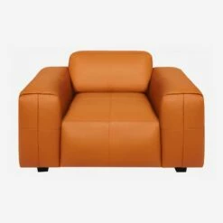 Habitat Fauteuil En Cuir Savoy - Marron Cognac -meubles boutique fauteuil en cuir savoy cognac 1108951 1