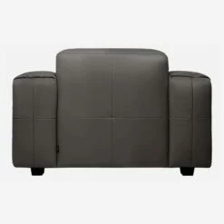 Habitat Fauteuil En Cuir Savoy - Gris Ardoise -meubles boutique fauteuil en cuir savoy gris anthracite 1251697