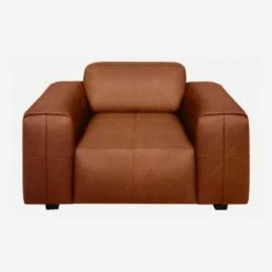 Habitat Fauteuil En Cuir Vintage Leather - Marron Cognac -meubles boutique fauteuil en cuir vintage cognac 1108975 1
