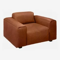 Habitat Fauteuil En Cuir Vintage Leather - Marron Cognac -meubles boutique fauteuil en cuir vintage cognac 1108979 1