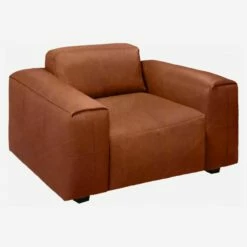 Habitat Fauteuil En Cuir Vintage Leather - Marron Cognac -meubles boutique fauteuil en cuir vintage cognac 1108979